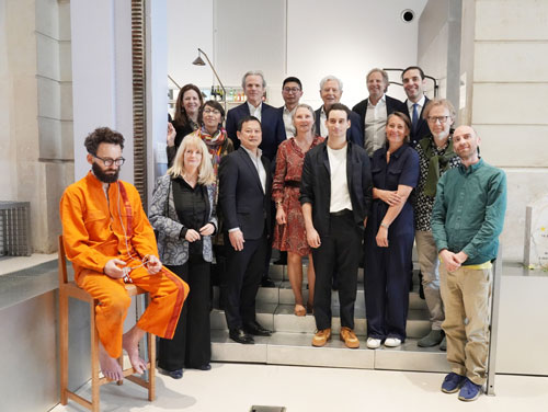 Group photo at the inauguration of the Improbable chair