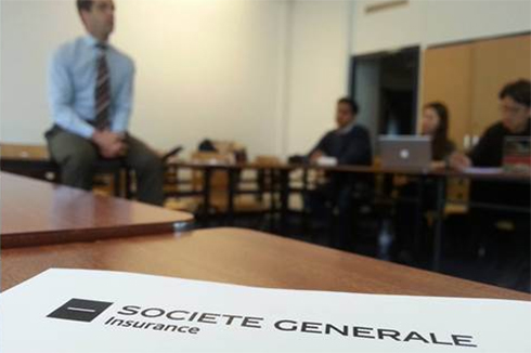Students work group about Société Générale, ESCP
